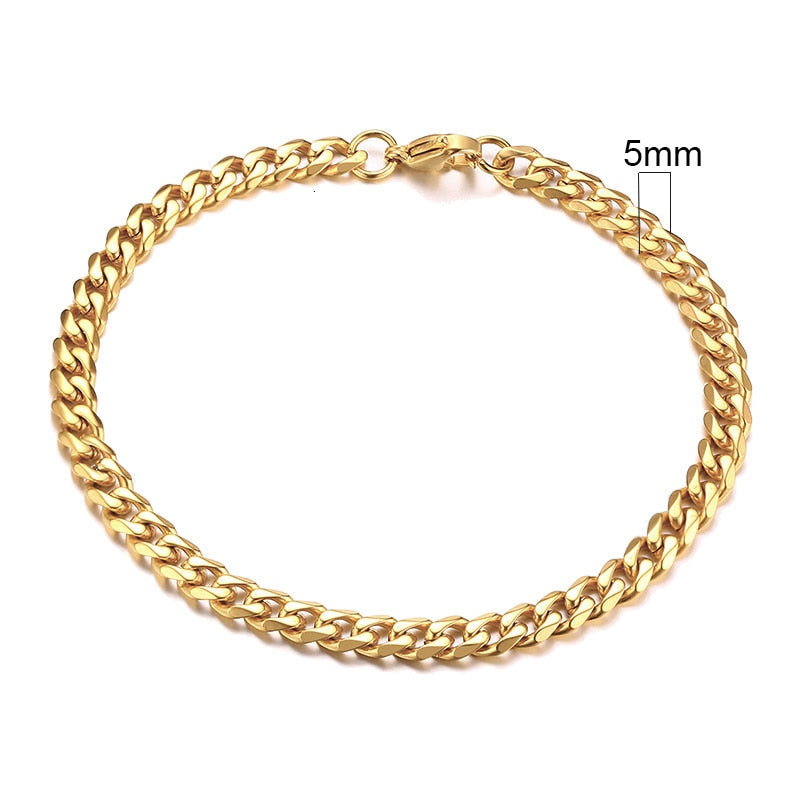 Rocco Chunky Stainless Steel Cuban Bracelet Collection