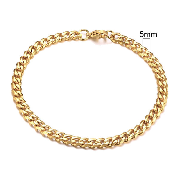 Rocco Chunky Stainless Steel Cuban Bracelet Collection