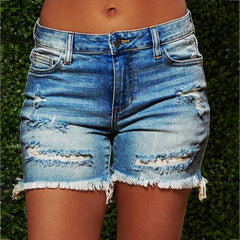 Joana Casual Denim Shorts