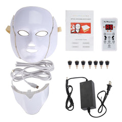 7 Colors Light LED Facial Mask with Neck Face Care Treatment Beauty