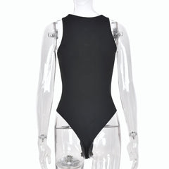 Hollow Out y2k Sleeveless Bodycon Bodysuits
