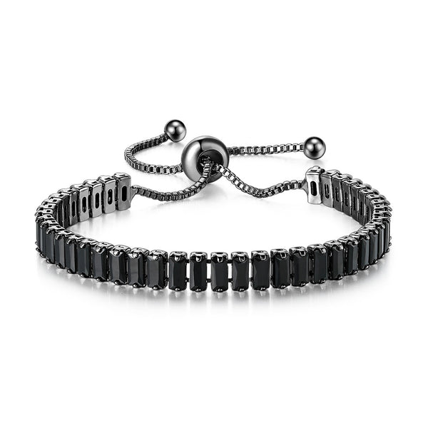 Noire Black Crystal Adjustable Bangle Collection