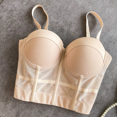 Full Beading  Female Corset Top Camis Tops Nightclub Sexy Short Chest Binder Camisole Women Mujer Push Up Tube Bra Debardeur