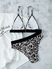Cow Padded High Cut Bikini