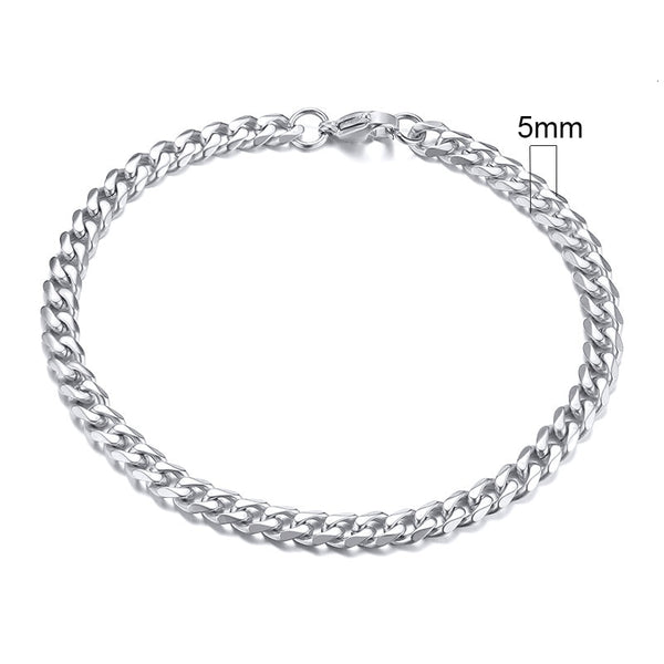 Rocco Chunky Stainless Steel Cuban Bracelet Collection