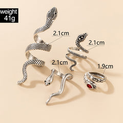 4pcs/set Bohe Snake Ring Sets