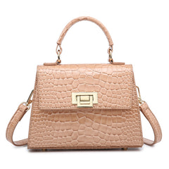 Crocodile Bag Elegant Small Purse Handbag with Long Adjustable Shoulder Strap