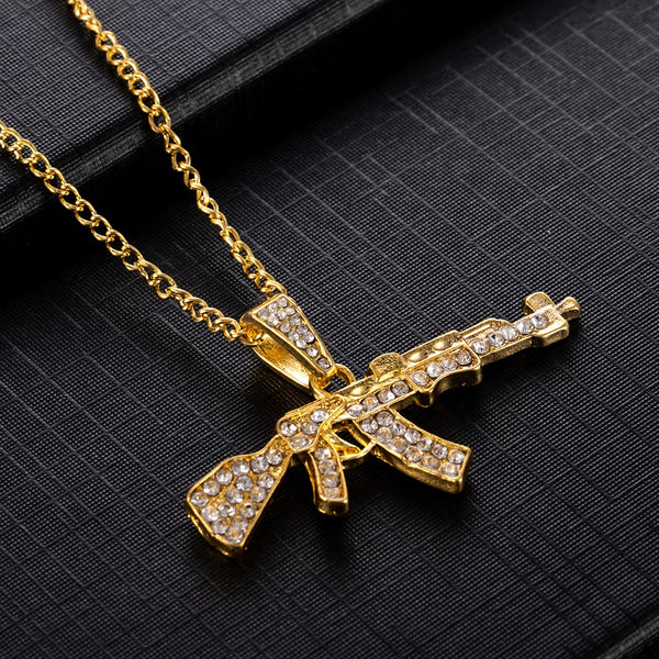 Fast and Furious Movies Actor Dominic Toretto  Rhinestone Cross Crystal Pendant Chain Necklace Men Jewelry