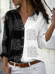 Temperament long-sleeved shirt casual loose top