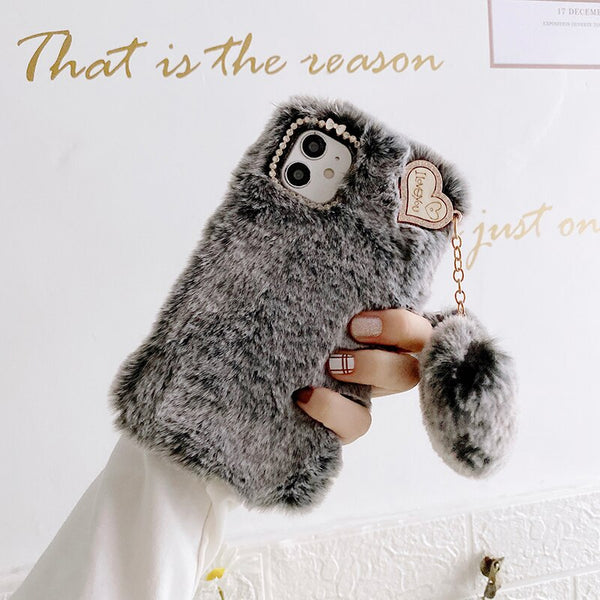 Amorette Plush Heart Pendant iPhone Case
