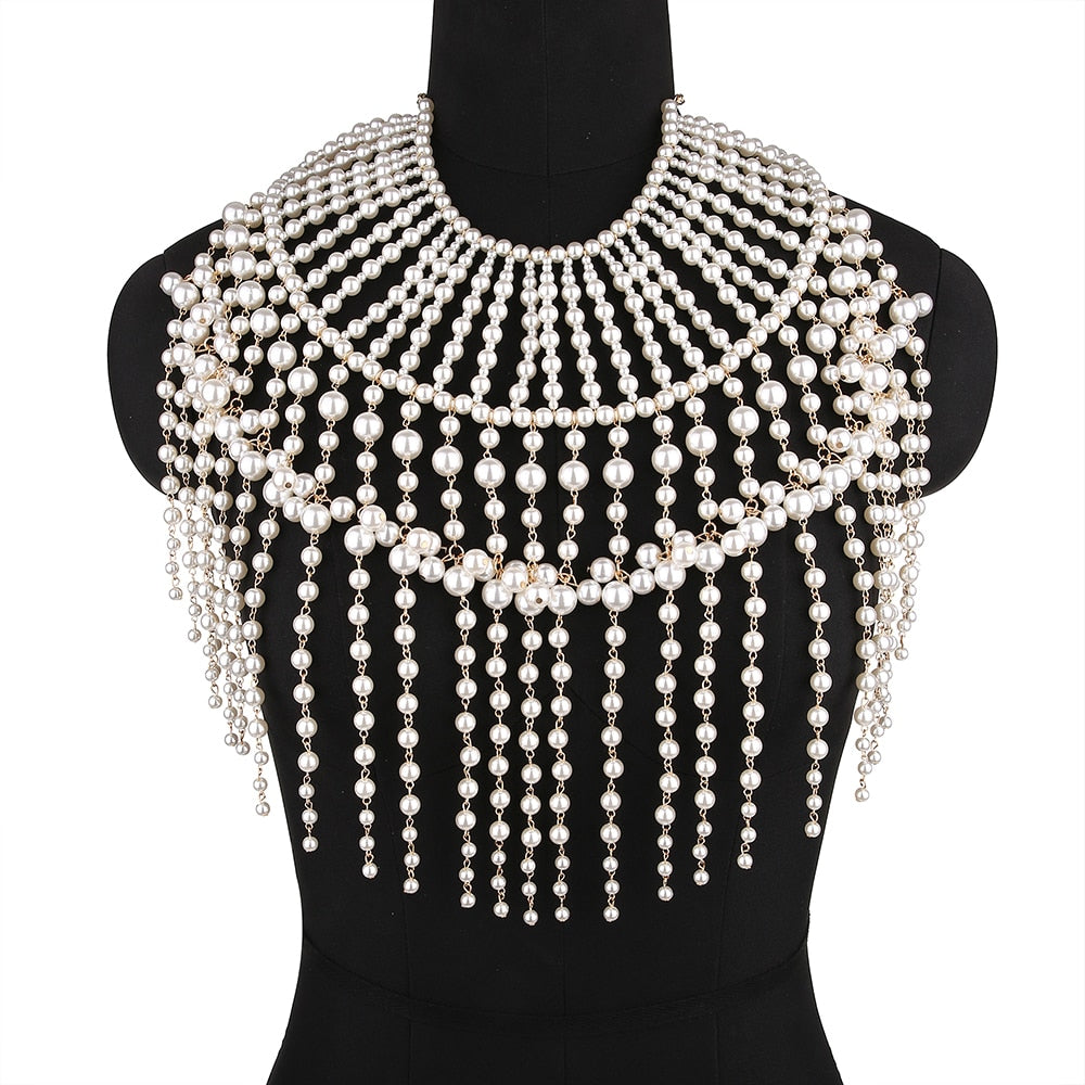 Aurette Pearl-Drape Body Chain Collection