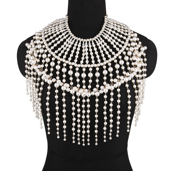 Aurette Pearl-Drape Body Chain Collection
