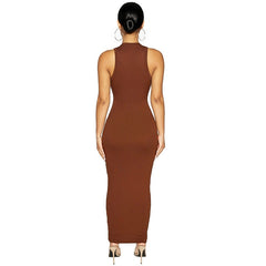 Long Dress Round Neck Tight Dress