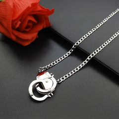 Stainless Steel Handcuff Pendant Necklace