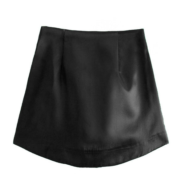 Elara Satin Side-Zip Mini Skirt One-piece