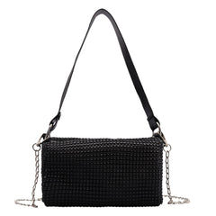 Rhinestone Crossbody Bag Shiny Chain Evening Clutch Shoulder Pouch