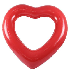 2021 Top Inflatable Swim Ring Red Heart-Shape Floating Tools Swimming Pool Life Buoy