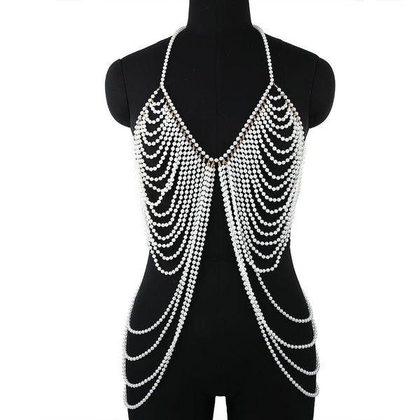 Aurette Pearl-Drape Body Chain Collection