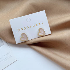 New Fashion Contracted Heart Pearl Fine Earrings Joker Sweet Elegant Temperament Women Drop Earrings