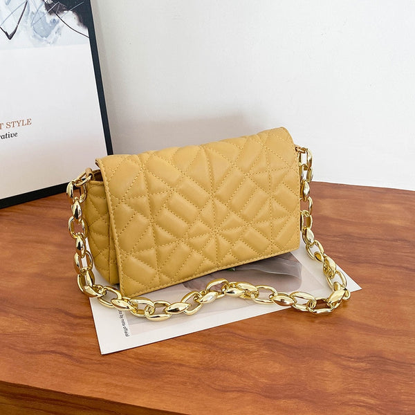 Claudette Plaid Chain Shoulder Bag