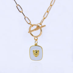 Hip Hop Heavy Metal Mens Necklace Lion Head Pendant Geometric Chain Necklaces for Women Party Choker Birthday Punk Rock Jewelry