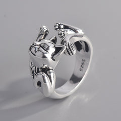 Bohemian Vintage Frog Animal Rings For Women Frog Toad Metal Wrap Ring Wedding Ring Men Grilfriend Party Gifts