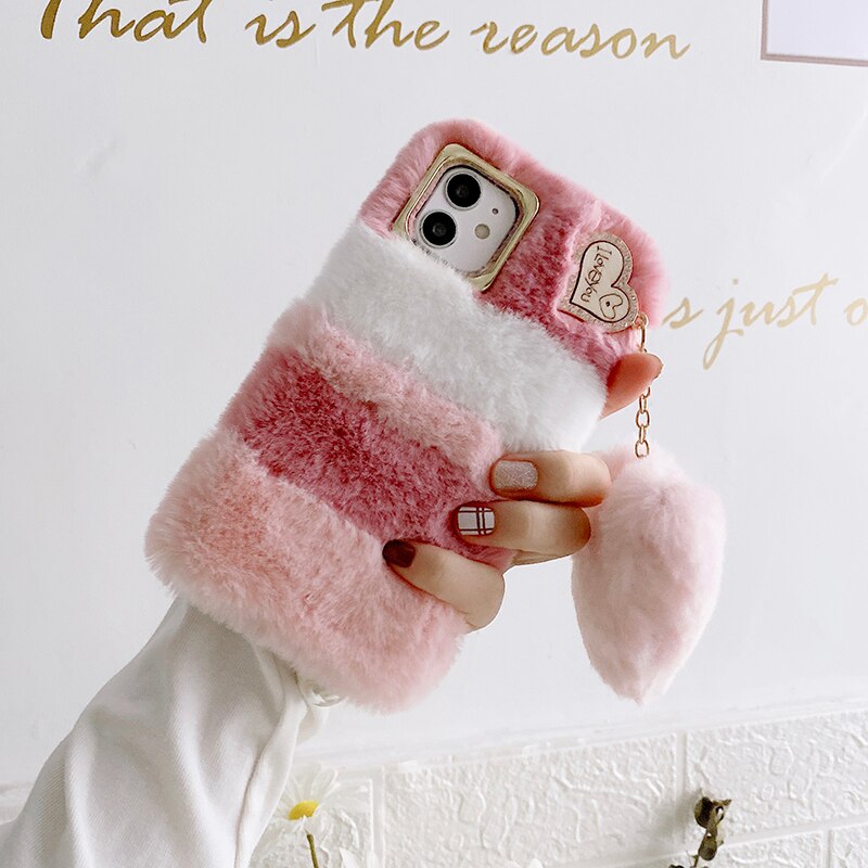 Amorette Plush Heart Pendant iPhone Case