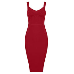 Sleeveless Rayon Bandage Bodycon Dress