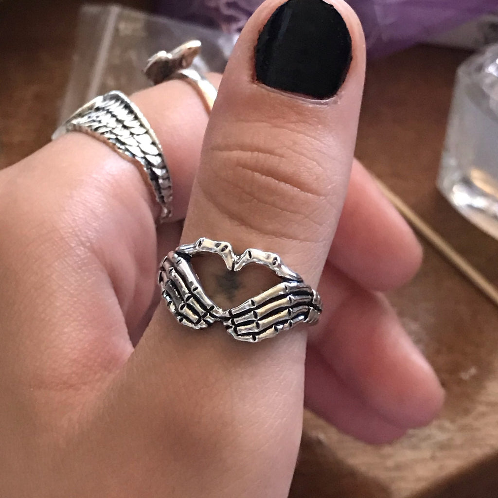 Samantha's Heart and Skull Ring
