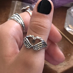 Samantha's Heart and Skull Ring