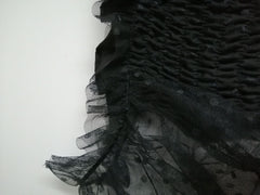 wsevypo New Sexy Off Shoulder Blouse Women Mesh Flare Sleeve Shirts Summer Fashion Sheer Long Sleeve Lace Frill Blouser Tops