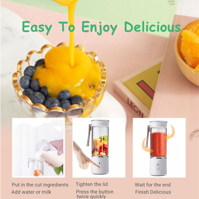 500ml USB Portable Juicer Mixer Electric Mini Blender