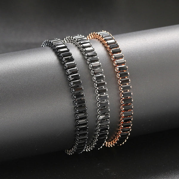 Noire Black Crystal Adjustable Bangle Collection