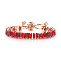 Unique Black Crystal Bangle Rose Gold Color Adjustable Bracelets