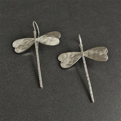 Simple Stereo 3D Dragonfly Drop Earrings Trend Ladies Long Earrings Women Party Wedding Jewelry Fashion Accessories