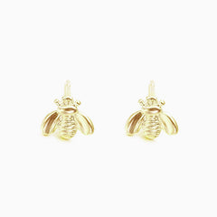 Rose Gold/Silver Plated Honey Bee Earrings Stud