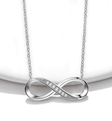 Mother Daughter Infinity Necklace for Women Simple Love Pendant Chain Necklaces Wedding  Jewelry Party Christmas Gift