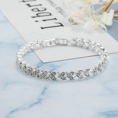 Roman Crystal Heart Bracelet