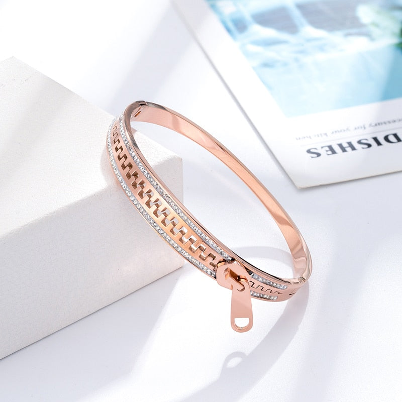 Love Crystal Zipper Bracelet