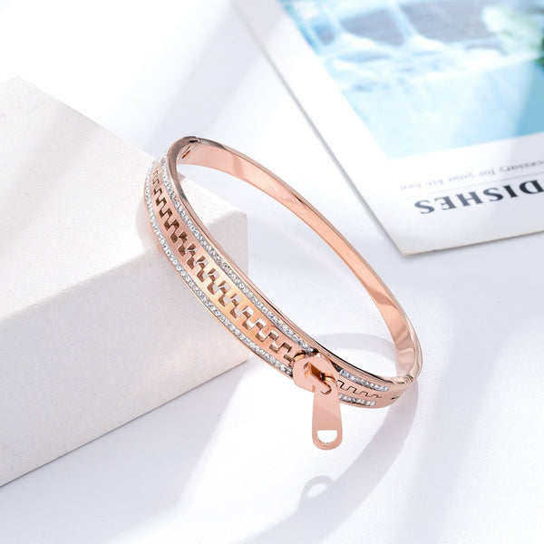 Love Crystal Zipper Bracelet