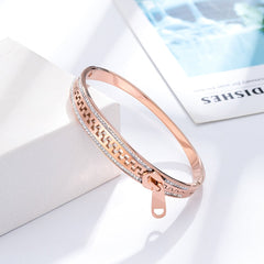 Love Crystal Zipper Bracelet