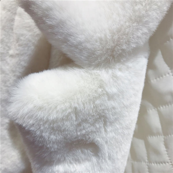 Aurelia Longline Faux-Fur Belted Coat One-piece