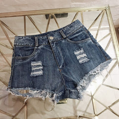 women Sexy ripped holes casual Mini Short Jeans Booty Shorts Cute Bikini Denim Shorts Hot thong Club Party Bikini Bottom Shorts