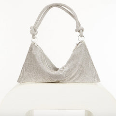 Knot Handle Rhinestones Evening Clutch Bag 2021 Crystal Diamonds Dinner Party Wedding Purses And Handbag Luxury Designer Fashion