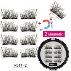 8Pcs Magnetic Eyelashes With 2 magnetic lashes 3D False Natural For Mink Eye lashes Extension Long faux cils magnetique