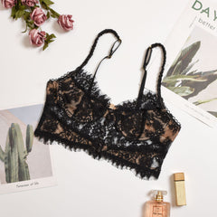 White Lace Bralette Sexy Backless Crop Top