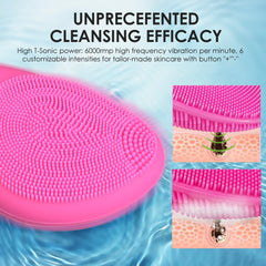 Mini Electric Cleansing Brush Silicone Sonic Face Cleaner Deep Pore Cleaning Skin Massager