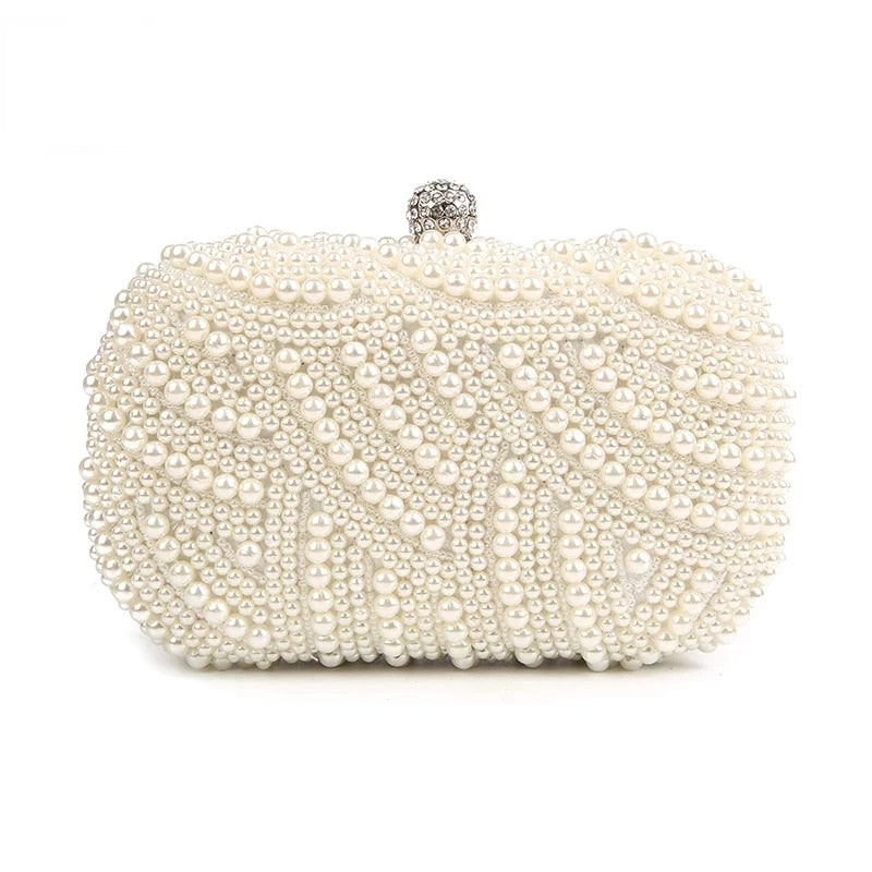 Pearl Clutch Bags Women Purse Ladies white Hand Bags Evening Bags for Party Wedding black Shoulder Bag Bolsa Feminina Main image