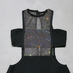 Rhinestone mesh Bandage Dress