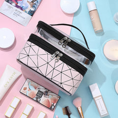 Multifunction Double Transparent Cosmetic Bag